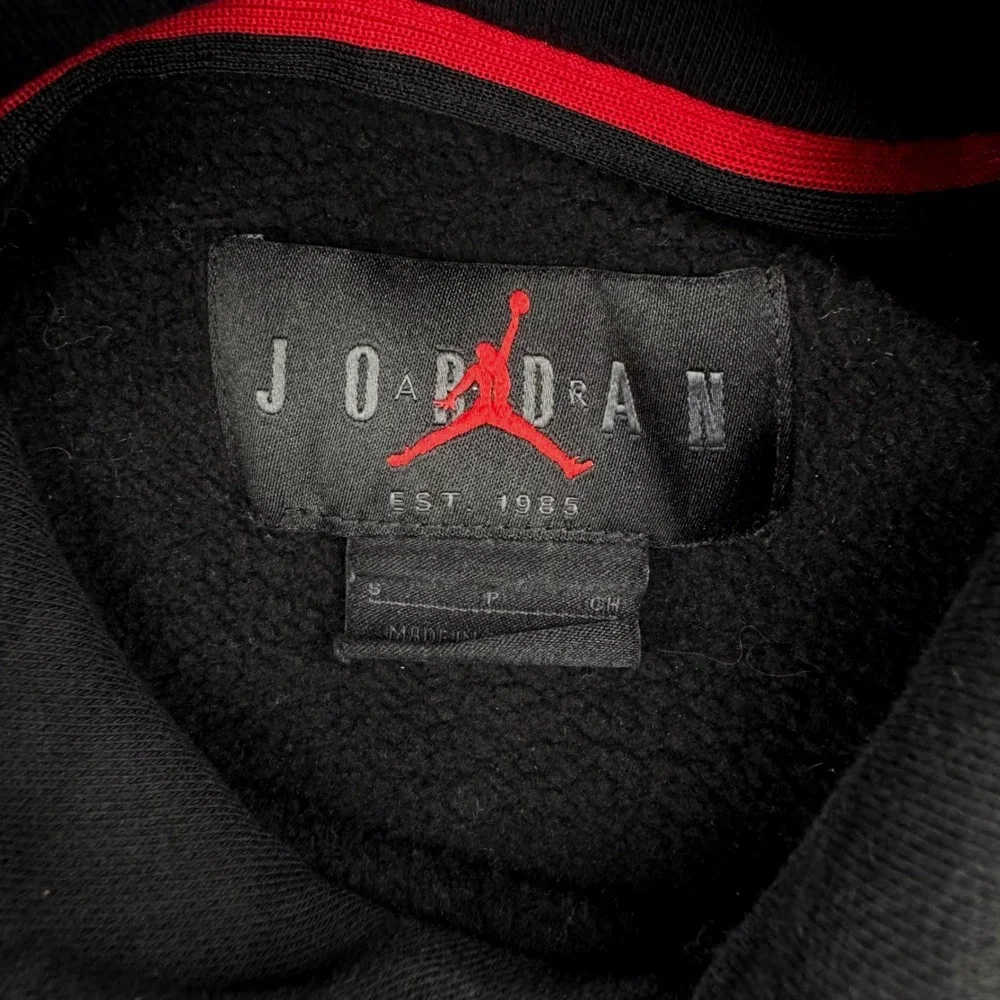 Jordan Jumpman Pullover Hoodie Mens Small Black White Logo Sweatshirt Monochrome